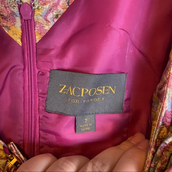 Zac Posen Target Metallic Brocade Mini Dress Nikki Hilton - Picture 5 of 8